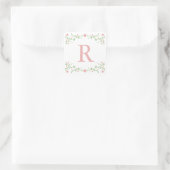 Stickers Joli en Monogramme Rose Floral (Sac)