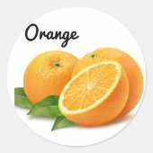 Stickers Joli Fruit Orange Dessins amusants École (Devant)