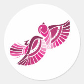Stickers Joli Oiseau Rose (Devant)