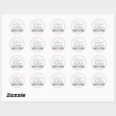 Stickers Joli rose et gris Favoriser (Feuille)