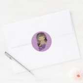 Stickers Joli sirène vert et violet (Enveloppe)