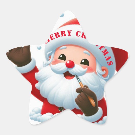 Stickers Jolly Père Noël Classic Round (Devant)