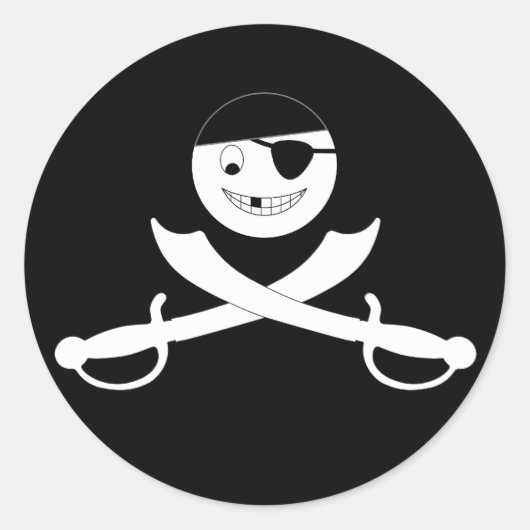 Stickers Jolly roger conviviaux (Devant)
