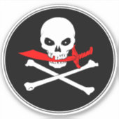 Stickers jolly roger (cutlass) en vinyle (Devant)