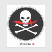 Stickers jolly roger (cutlass) en vinyle (Feuille)