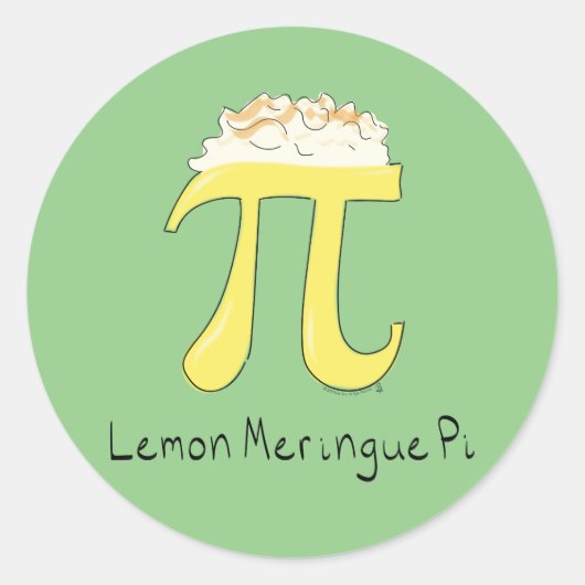 Stickers Jour Citron Meringue Pi Cute Math Pi (Devant)