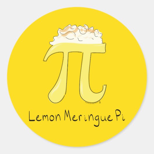 Stickers Jour Citron Meringue Pi Cute Math Pi (Devant)