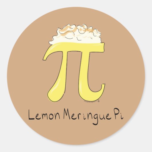 Stickers Jour Citron Meringue Pi Cute Math Pi (Devant)