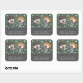 Stickers Jour d'Anniversaire Cute Zombie Enfants H (Feuille)