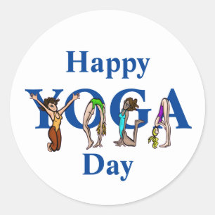 Stickers Jour de Yoga + Postes Femmes Lettres