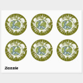 Stickers jour des terres vert (Feuille)