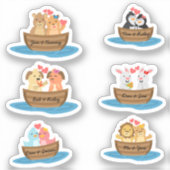 Stickers Jour des Valentines d'animaux mignons (Recto)