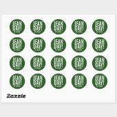 Stickers Jour Jean Décontracté vert (Feuille)