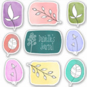 Stickers Journal Nature Nom Personnalisé (Devant)