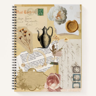 Stickers Journal vintage Carnet spiral