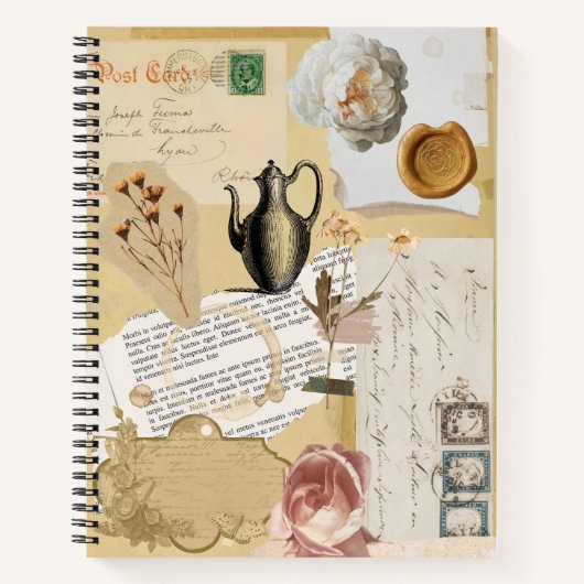 Stickers Journal vintage Carnet spiral (Devant)