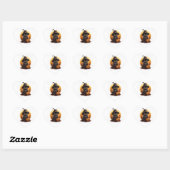 Stickers joyeuse célébration fête de l'halloween (Feuille)