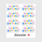 Stickers Joyeux anniversaire (Feuille)