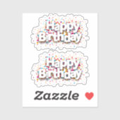 Stickers Joyeux anniversaire (Feuille)