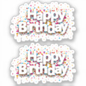 Stickers Joyeux anniversaire (Recto)