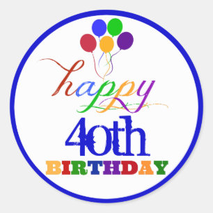 Stickers Joyeux Anniversaire avec âge personnalisé