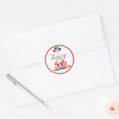 Stickers Joyeux Anniversaire avec âge personnalisé (Enveloppe)