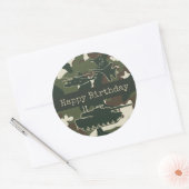 Stickers Joyeux Anniversaire - Camouflage militair (Enveloppe)