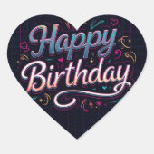 Stickers Joyeux Anniversaire Classique Rond (Devant)