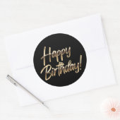Stickers Joyeux Anniversaire Noir et Or (Enveloppe)