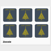 Stickers Joyeux Arbre de Noël gris foncé (Feuille)