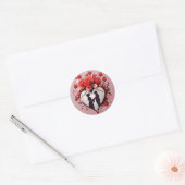 Stickers Joyeux Classic Round Mariage (Enveloppe)