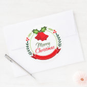 Stickers Joyeux éléments de couronne de Noël (Enveloppe)