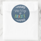 Stickers Joyeux et brillants de Noël en bleu marin (Sac)