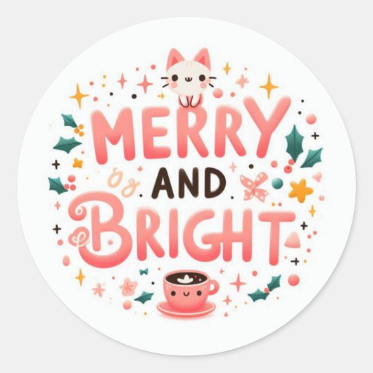 Stickers Joyeux et brillants, Noël (Devant)