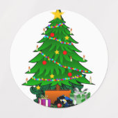 Stickers joyeux feu de Noël (Design 1)