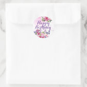Stickers Joyeux Fleurs d'anniversaire (Sac)