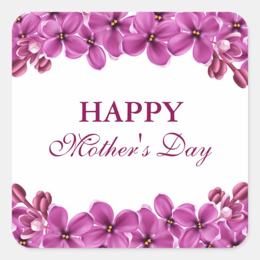 Stickers Joyeux Jour des Mères Lilac Wreath (Devant)