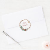 Stickers Joyeux Noël Classic rond (Enveloppe)