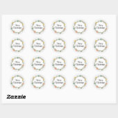 Stickers Joyeux Noël de la couronne de fleurs (Feuille)