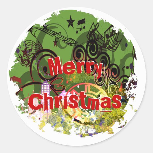 Stickers Joyeux Noël en détresse - Customisé (Devant)