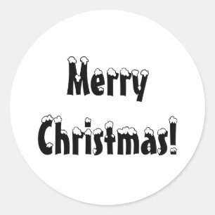 Stickers Joyeux Noël, Étiquettes ronds, Noël