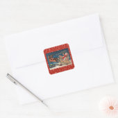 Stickers Joyeux Noël Père Noël patriotique (Enveloppe)