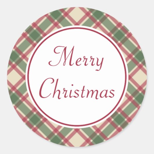 Stickers Joyeux Noël Plaid (Devant)