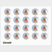 Stickers Joyeux Noël Round (Feuille)