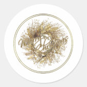 Stickers Joyeux Noël Wreath Or (Devant)