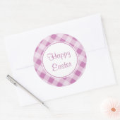 Stickers Joyeux Pâques Gingham Lavender (Enveloppe)
