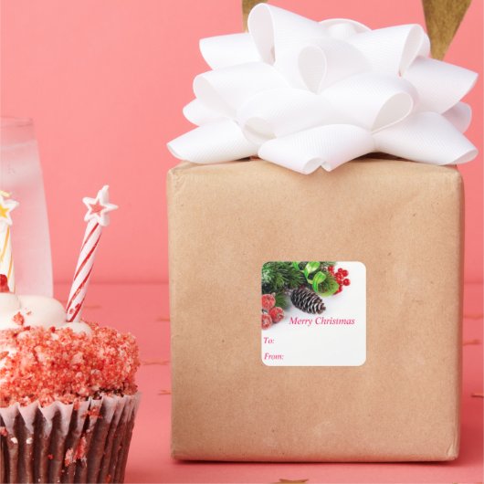 Stickers Joyeux pin de Noël (Fête)