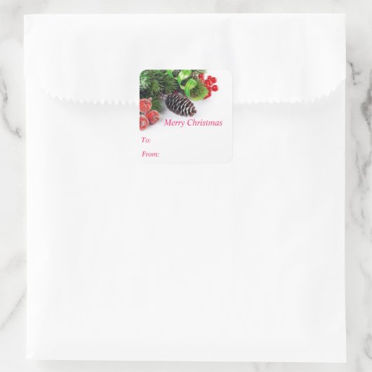 Stickers Joyeux pin de Noël (Sac)