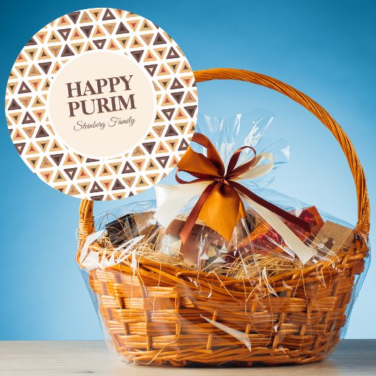 Stickers Joyeux Purim Hébreu de mignonne Hamantasc