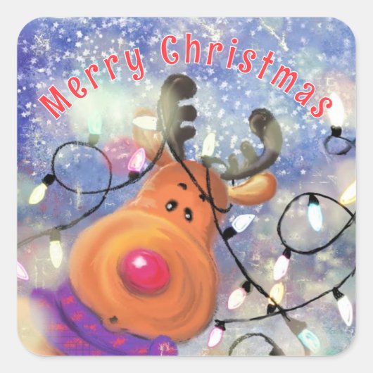 Stickers Joyeux rennes de Noël (Devant)